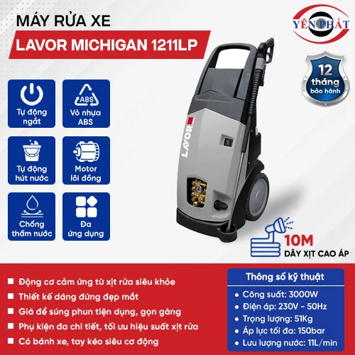 Máy phun rửa xe áp lực cao LaVor MICHIGAN 1211LP 2