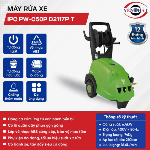 Máy rửa xe nước lạnh IPC PW-C50P D2117P T (có dây quấn) 2