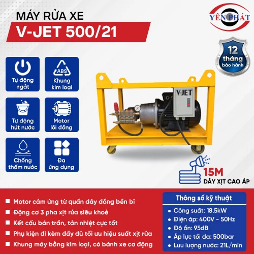 Máy xịt rửa xe ô tô cao áp V-JET 500/21 2