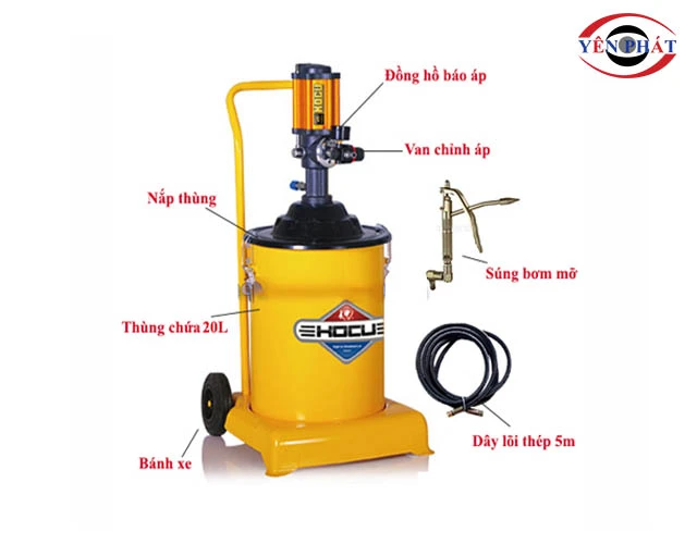 cấu tạo Máy bơm mỡ trục các đăng