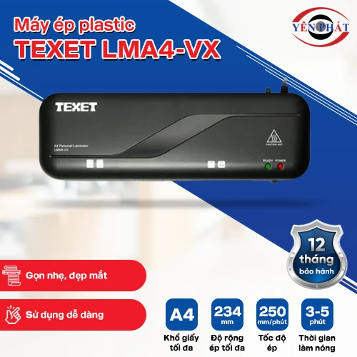 Máy ép plastic văn phòng khổ A4 Texet LMA4-VX 2