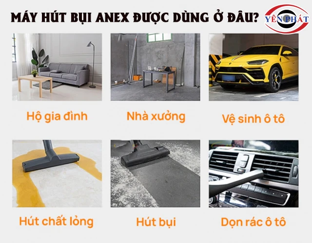 Máy hút bụi Anex được dùng ở đâu?