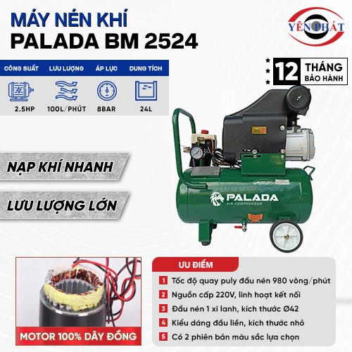 Máy nén khí đầu liền Palada BM 2524 2