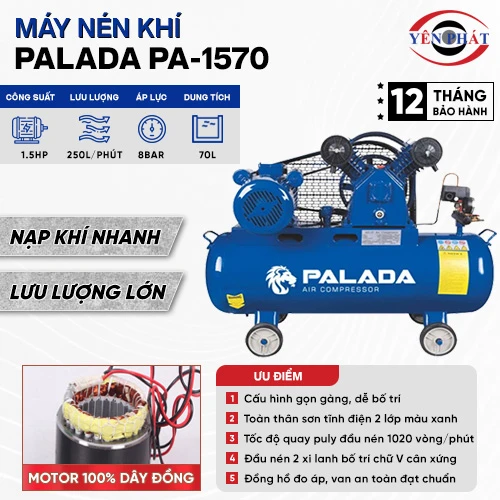 Máy nén khí mini Palada PA-1570 2