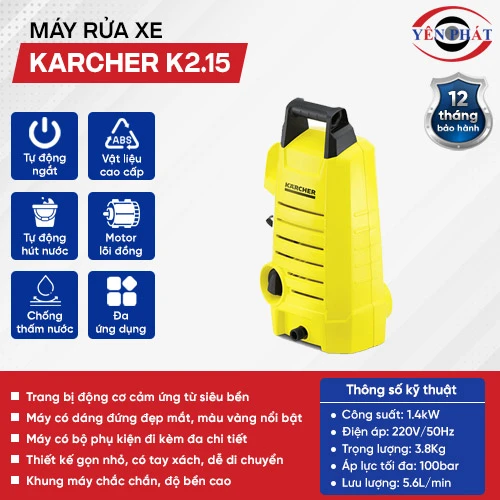 Máy bơm rửa xe gia đình Karcher K2.15 2