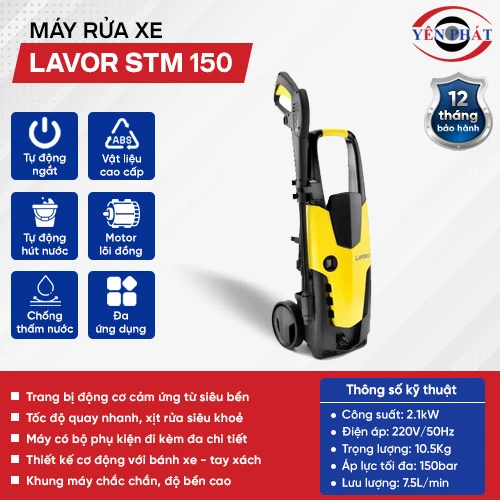 Máy xịt rửa xe mini gia đình Lavor STM 150 2