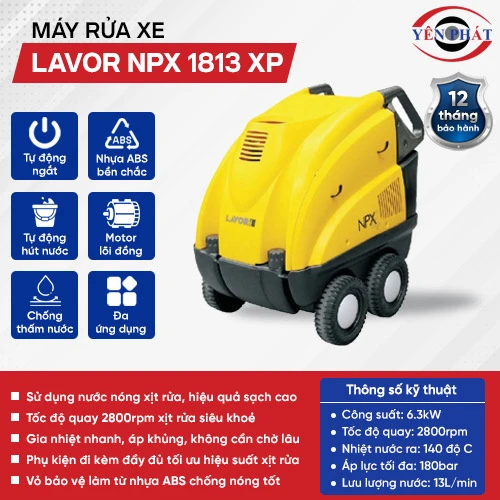 Máy phun rửa xe hơi áp lực cao LaVor NPX 1813 XP 2