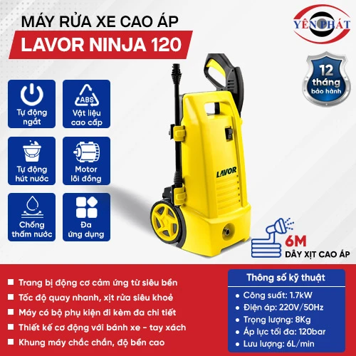 Máy rửa xe gia đình Lavor Ninja 120 2