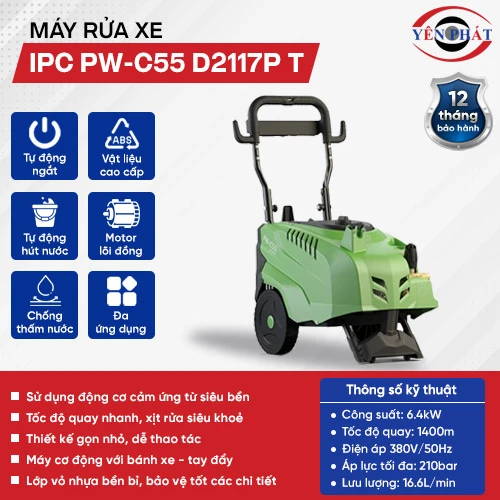 Máy rửa xe nước lạnh IPC PW-C55 D2117P T 2