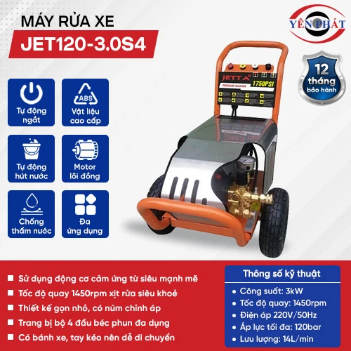Máy rửa xe ô tô cao áp JET120-3.0S4 2