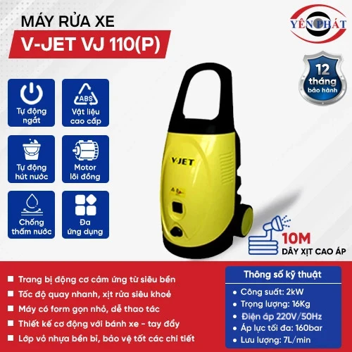 Máy rửa xe mini gia đình V-Jet VJ 110(P) giá rẻ 2