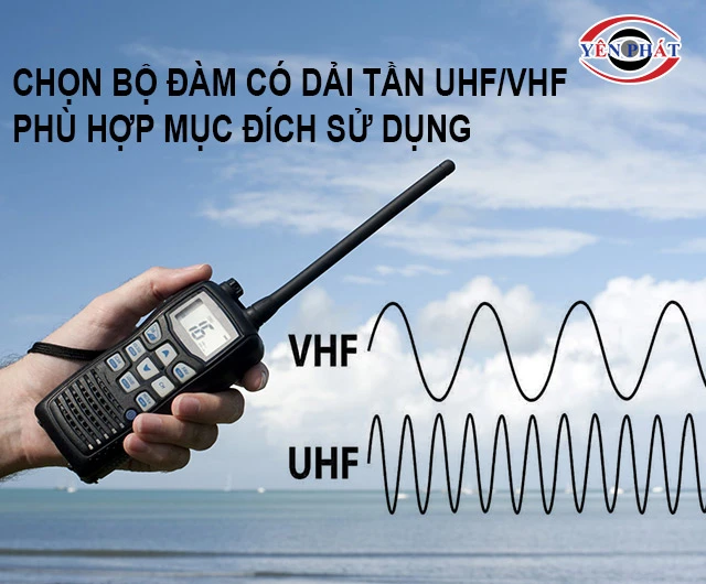chọn bộ đàm tầm xa 30km có dải tần số phù hợp