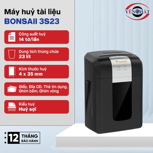 Máy hủy tài liệu Bonsaii 3s23 2