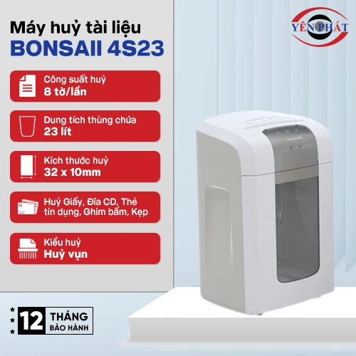 Máy hủy tài liệu Bonsaii 4s23 2