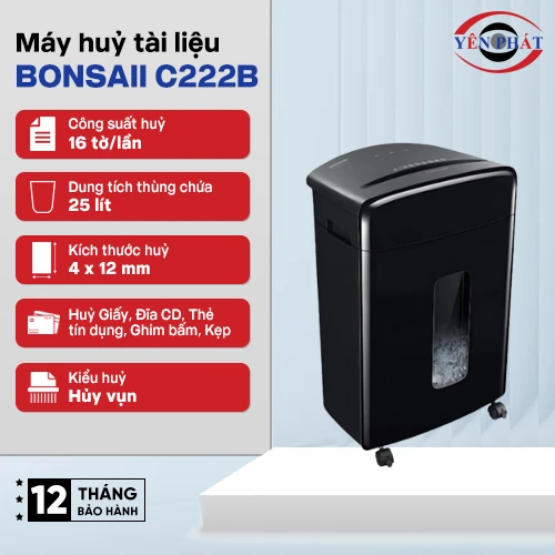 Máy hủy tài liệu Bonsaii C222b 2