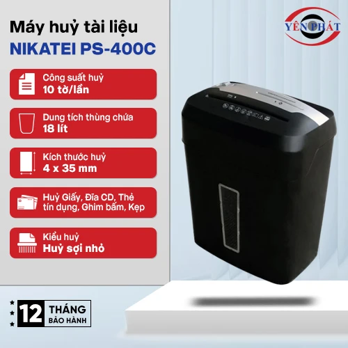 Máy hủy giấy văn phòng NiKatei PS-400C 2