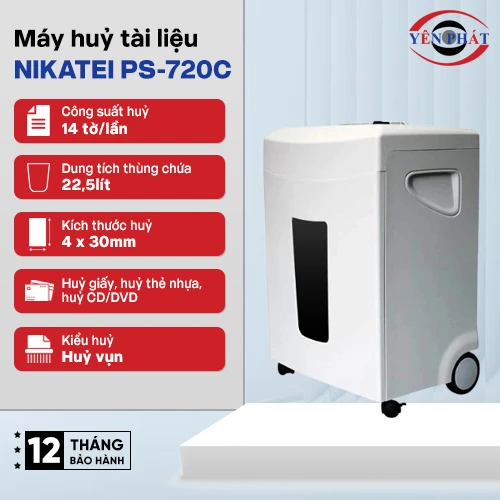 Máy hủy tài liệu công nghiệp NiKatei PS-720C 2