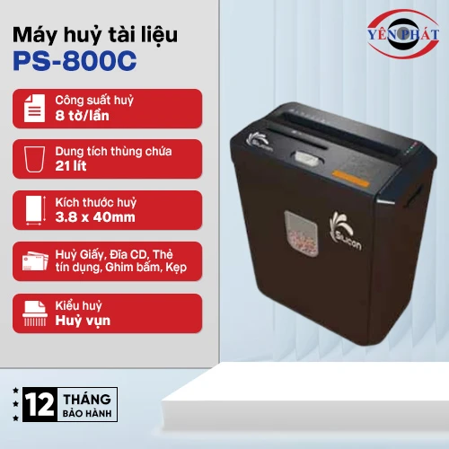 Máy hủy tài liệu Silicon PS-800C 2