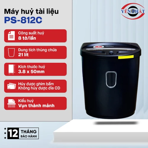 Máy huỷ tài liệu Silicon PS-812C 2