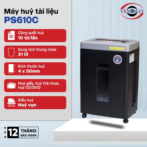 Máy hủy tài liệu Silicon PS610C 2