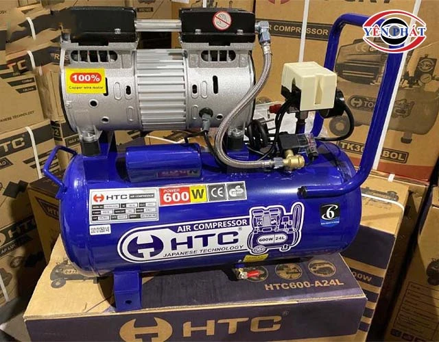 Máy bơm hơi HTC motor dây đồng HT600-24L