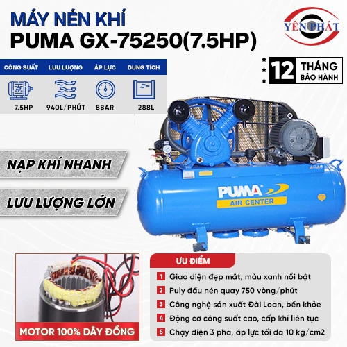 Máy nén khí PUMA GX-75250(7.5HP) 2
