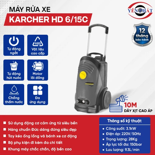 Máy phun rửa xe áp lực cao Karcher HD 6/15C 2
