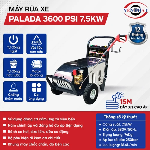 Máy rửa xe công nghệ cao Palada 3600 PSI 7.5KW 2