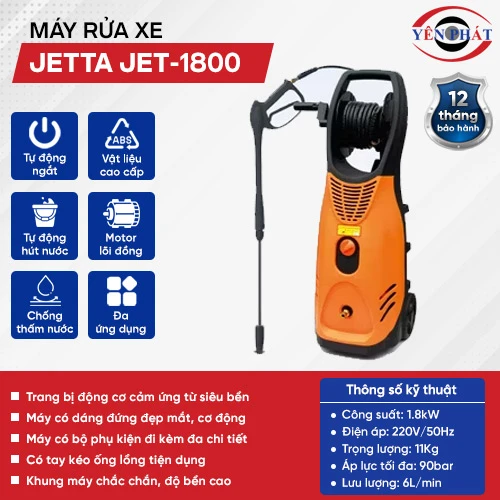 Máy rửa xe máy mini gia đình JET-1800 chuyên dụng 2