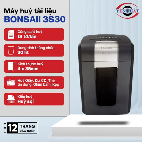Máy hủy tài liệu Bonsaii 3s30 2