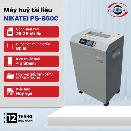 Máy hủy tài liệu công nghiệp NiKatei PS-850C 2