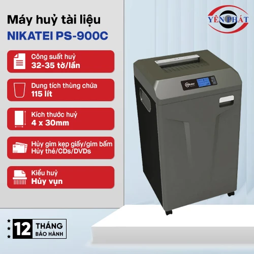 Máy hủy tài liệu công nghiệp NiKatei PS-900C 2