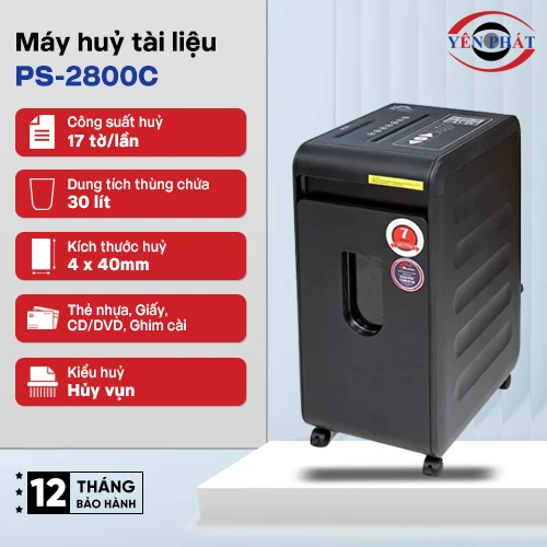 Máy hủy tài liệu công nghiệp Silicon PS-2800C 2