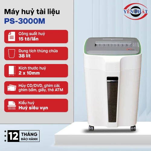 Máy hủy tài liệu Silicon PS-3000M 2