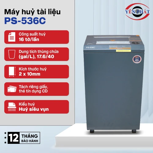 Máy huỷ tài liệu Silicon PS-536C 2