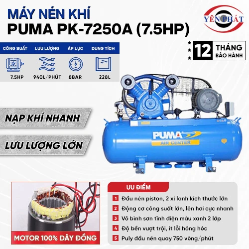 Máy nén khí PUMA PK-7250A (7.5HP) 2