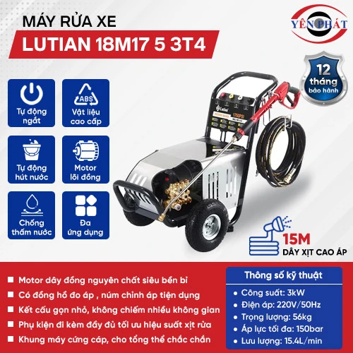 Máy rửa xe áp lực cao lutian 18m17 5 3t4 2