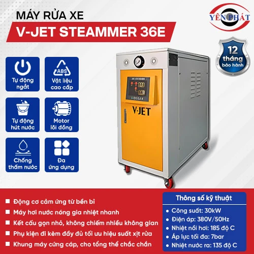 Máy rửa xe công nghiệp V-JET Steammer 36E 2