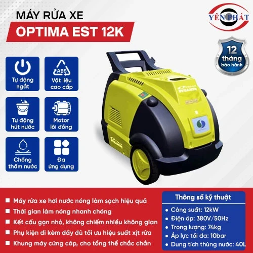 Máy rửa xe chuyên dụng Optima EST 12K 2