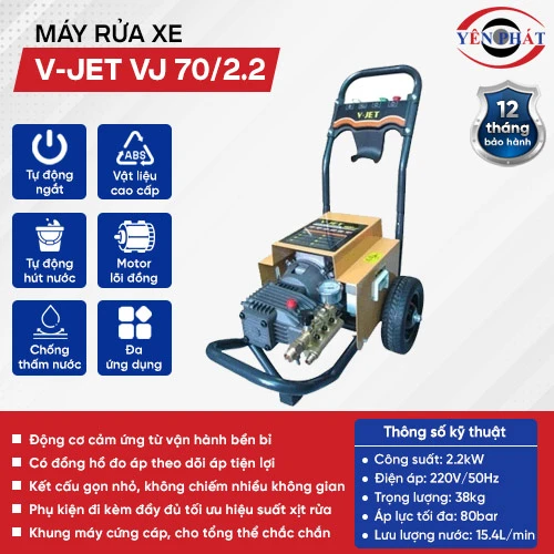 Máy rửa xe tải V-JET VJ 70/2.2 2