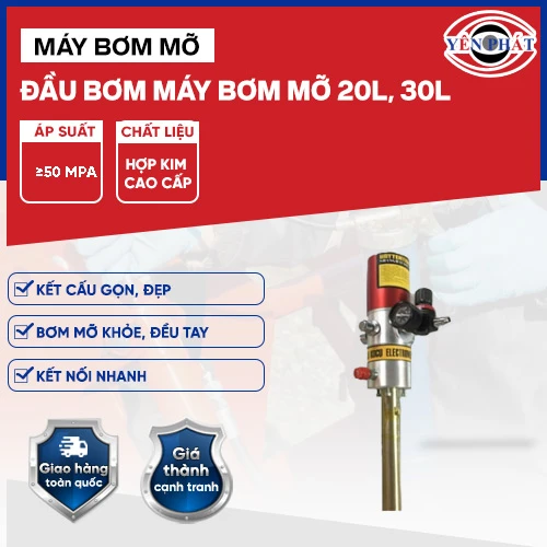 Đầu bơm máy bơm mỡ 20L, 30L 2