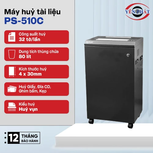 Máy huỷ tài liệu Silicon PS-510C 2