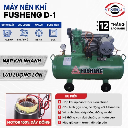 Máy nén khí công nghiệp Fusheng D-1 2