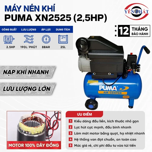 Máy nén khí mini gia đình Puma XN2525 (2,5HP) 2