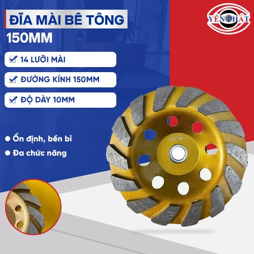 Đĩa mài bóng bê tông 150mm 2