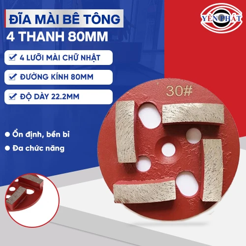 Đĩa mài phá bê tông 4 thanh 80mm 2