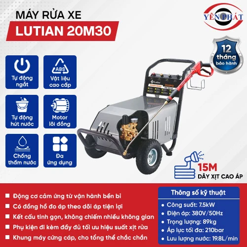 Máy bơm rửa xe áp lực công nghiệp LUTIAN 20M30 2
