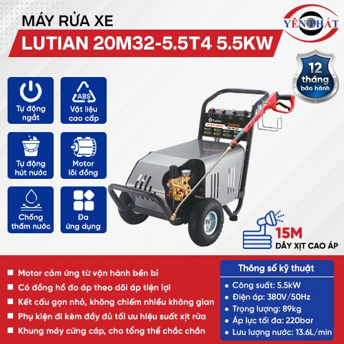 Máy rửa xe chuyên dụng LUTIAN 20M32-5.5T4 5.5KW 2