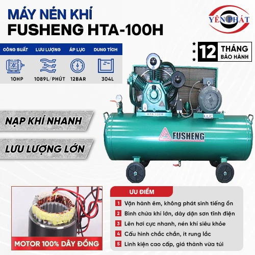 Máy nén khí piston cao áp Fusheng HTA-100H 2