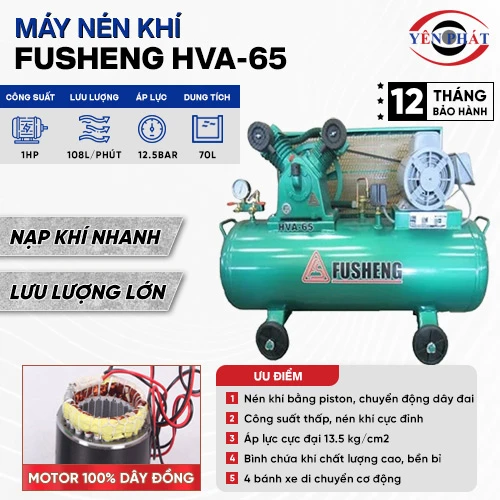 Máy nén khí piston cao áp Fusheng HVA-65 2